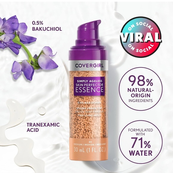 Covergirl Simply Ageless Skin Perfector Essence Hydro Fresh Tint 30ml You Pick! - Picture 6 of 14